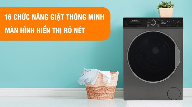 16 chức năng giặt và màn hình hiện thị rõ nét